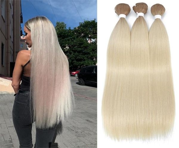 

straight hair bundles extensions thick double drawn 1836 inches heat resistant synthetic hair weaving 2206152349634, Black;brown