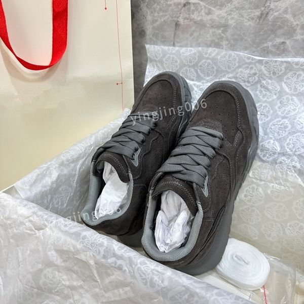 

2023new brand women men casual shoes leather lace-up sneaker fashion lady flat running trainers letters gym sneaker, Black