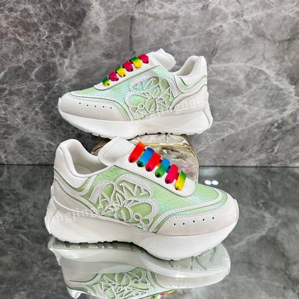 

2023new brand womens mens designer fashion casual shoes leather lace-up sneaker fashion lady flat running trainers letters gym sneakers, Black