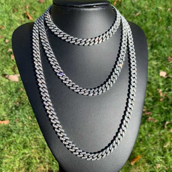 

gold/silver/diamond cuban chain necklace for men/women miami blinged iced platinum hip hop chain