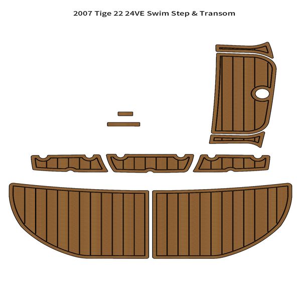 

2007 tige 22/24ve swim step platform transom mat boat eva foam teak flooring pad