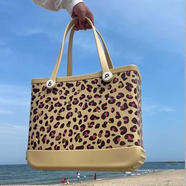 

bogg bag rubber shopping bag summer water park waterproof outdoor portable travel large organizer woman shopping storage beach bag qzbt