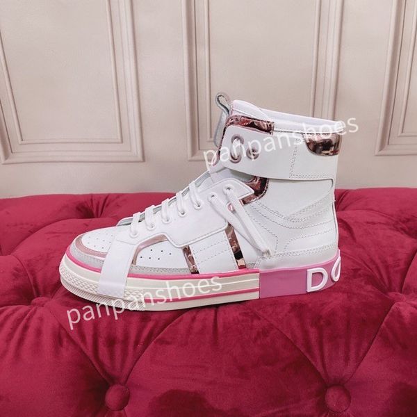 

new brand women designer leather lace-up sneakers fashion lady flat running letters shoes platform sneaker, Black