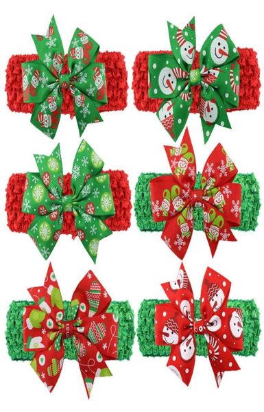 

christmas baby childrens headbands cute xmas pattern hairbands knotted bow headband fashion colorful santa headdress wearing hair 1943817, Slivery;white