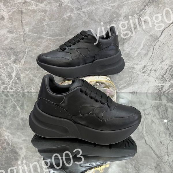 

r casual shoes sneakers reflective vintage shoes men women trainers leather sneaker shoes, Black