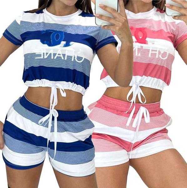 

women's tracksuits 2023 summer new sports leisure printing fashion set luxury brand women's two piece set, Gray