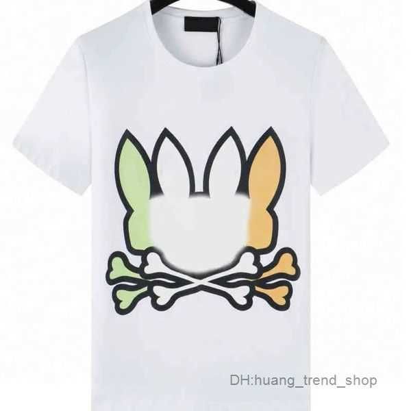 

designer t shir coon blend fabric breahable psycho bunny men animal prin shirs for women shor sleeve cusom prined round necks pop tees shir, White;black