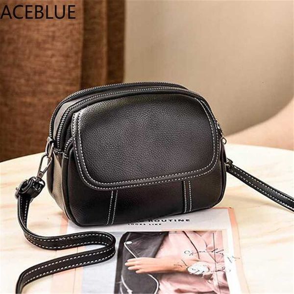 

leather pu handbags aceblue 2023 female small women simple shoulder messenger crossbody bags designer bag purse bolsas