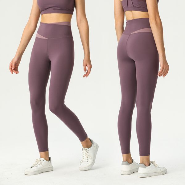 

two-color high-waisted t-line ll leggings designer ll women's yoga pants soft quick-dry aligned leggings wholesale gym shark pant leg t, White;red