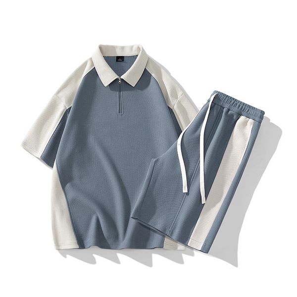 

men's tracksuits tracksuits men's suit running black white sets clothes sports joggers training gym fitness man t shirt short pant, Gray