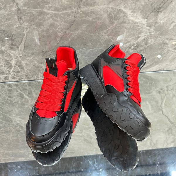 

2023 new women men platform board shoe white low arrows lace-up low chunky sneaker 0511, Black