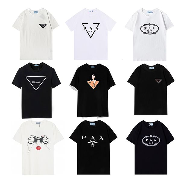 

men's t-shirts designers clothes fashion cotton couples tee casual summer luxury men women clothing brand short sleeve tees designer pr, White;black