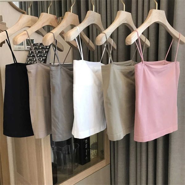 

1806 suspender vest wrapped bra for women with bottom layer, breathable and beautiful back, no steel ring, casual long and short styles3uam, Red;black
