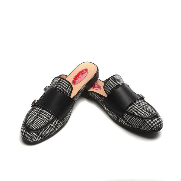 

2022 mens summer sandals comfortable breathable male smoking slippers, Black