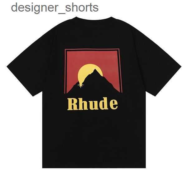 

rhude t-shirt summer designer t shirt men t shirts luxury letter print shirt mens women clothing short sleeved s-xxl 9f744, White;black