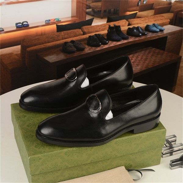 

r men loafers shoes real leather black brown moccasins business handmade shoe formal party office wedding luxurious men dress shoessize 6.5-
