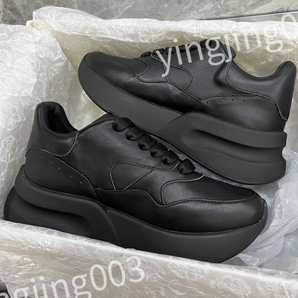 

new designer casual shoes sneakers reflective vintage shoes men women trainers leather sneaker shoes, Black