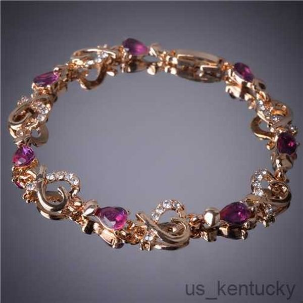 

charm bracelets moda collar selling heart shed bracelets 18k gold plated crystal bracelet bangle for women, Golden;silver
