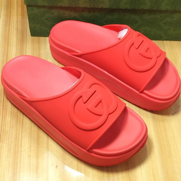 

designer slides women man slippers luxury sandals brand thickness sandals real leather flip flop flats slide casual shoes sneakers boots by, Black