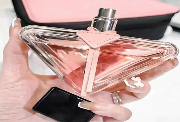 

car air freshener perfumes for women men indoor outdoor fragrance triangular bottle pink with sealed box 90ml8045398