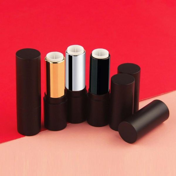 

100pcs matte black round lipstick tube bottle empty highquality diy lip balm tube 121 diameter containers f2606842884