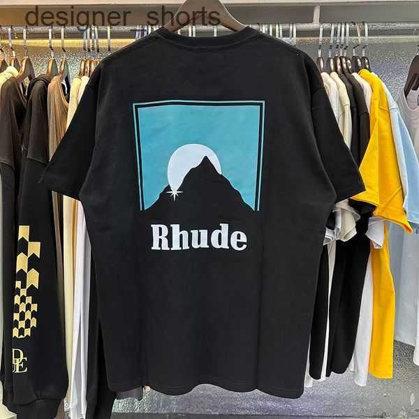 

rhude t-shirt summer designer t shirt men t shirts luxury letter print shirt mens women clothing short sleeved s-xxl 119uho, White;black