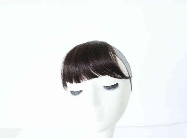 

3pc hair bangs clips in on hair frange for women 100 natural hair in stock w2203088806510, Black