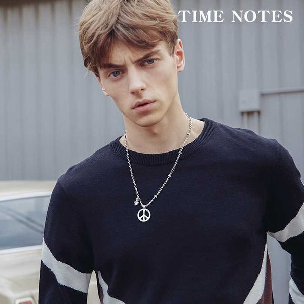 

silver necklace men's sweater chain thai silver domineering korean personality hip-hop minimalist european american and korean version