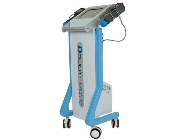 

new arrival factory direct double waves shockwave therapy equipment with two handles body pain relief cellulite removal ed treatment, Black;white