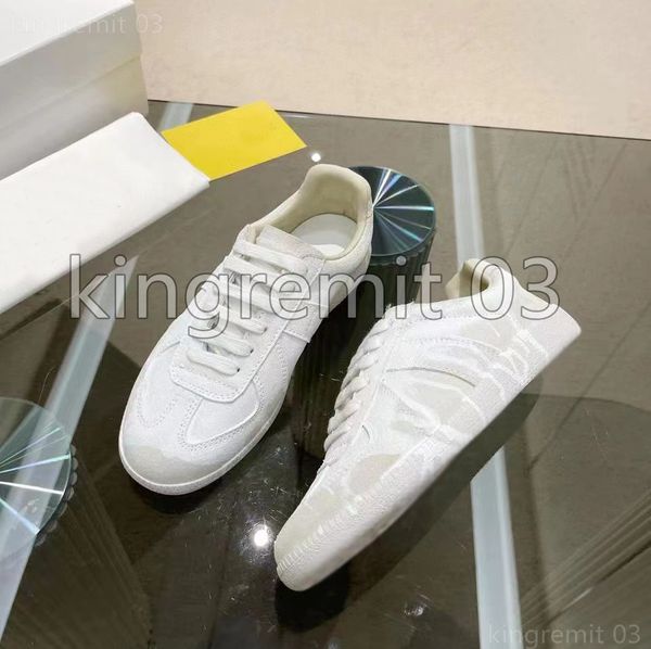 

casual shoes designer margiela sneakers men women sneaker mm6 trainers suede leather trainer rubber sole sneaker maison trainer outdoor runn, Black