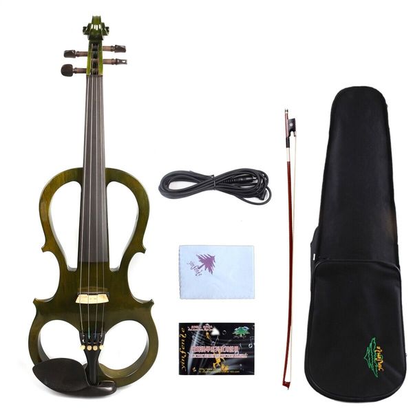 

yinfente advanced electric silent violin 4/4 hand made nice tone case #ev5