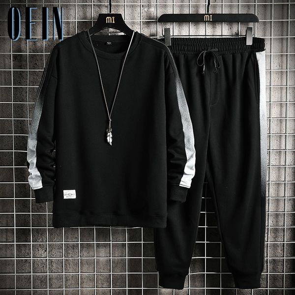 

men's tracksuits casual tracksuit men hooded sweatshirt outfit spring autumn mens sets sportswear male hoodiepants 2pcs jogging sports, Gray