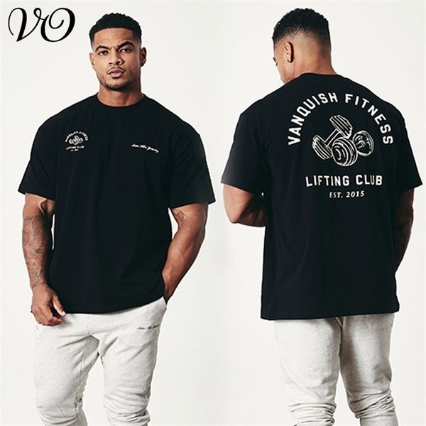 

mens tshirts loose oversized tshirt summer sports casual cotton round neck short sleeve jogger fitness bodybuilding 230512, White;black