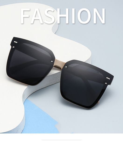 

miu sunglasses women's large frame multi-color sunglasses designer men's senior sense polarized glasses wholesale 4913, White;black