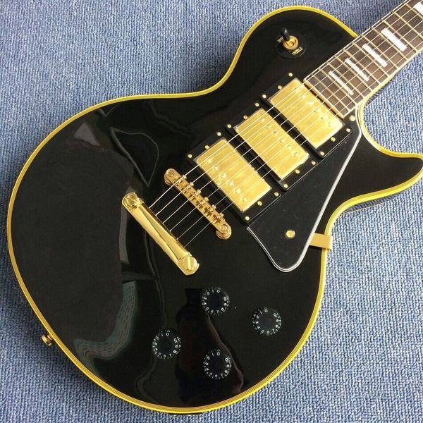 

new yellow bound yellow logo ebony fingerboard 6 string electric guitar