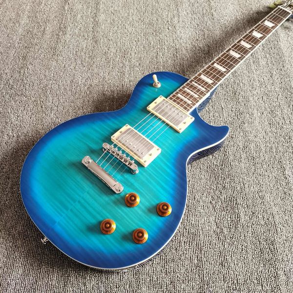 

guitar factory new rosewood fingerboard clear blue electric guitar fast shipping