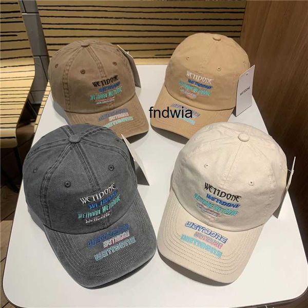 

trendy brand we11done worn out men and women wash worn out baseball cap fashionable versatile duck tongue damp hat summer, Blue;gray