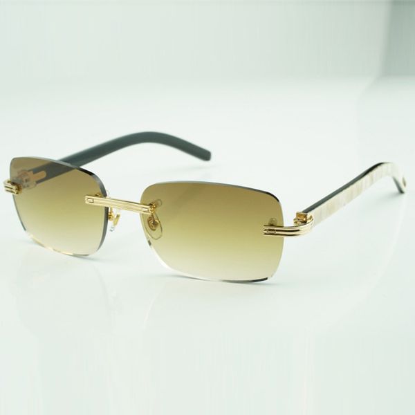 

buffs sunglasses frames 0286o with natural mixed buffalo horn sticks and 56mm lenses 02860 02868, White;black