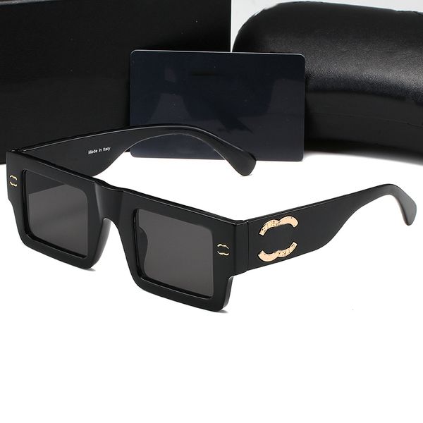 

rectangle lens designer sunglasses with big circle letter fashion mens sunglasses for women black white color adumbral glasses, White;black