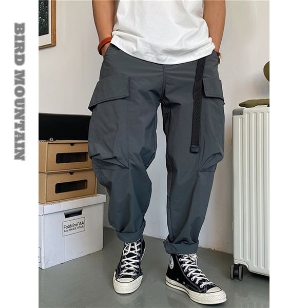 

men's pants fashion japanese streetwear casual harem pants harajuku trendyol straight cargo pants men clothing oversized baggy trousers, Black