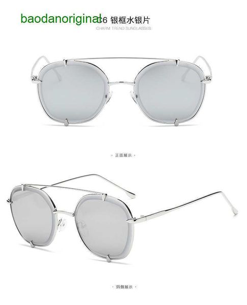 

designer sunglasses new dita rivet trimmed platform sunglasses men's and women's fashion toad mirror 7055 hic0, White;black
