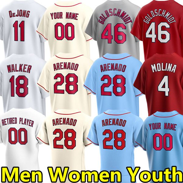 

2023 nolan arenado cardinal baseball jerseys paul goldschmidt yadier molina willson contreras adam wainwright masyn winn tyler o'neill, Blue;black