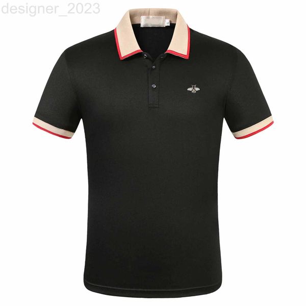 

men's polos luxurioussuer othes luxury designer shirts men casual fashion snake ee print emroidery t shirt high street mens 33nh, White;black