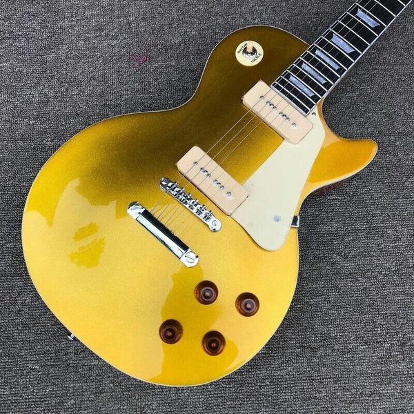 

guitar factory new gold silver powder 6 string lp standard electric guitar