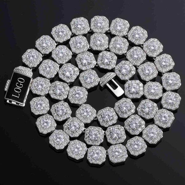 

new trend silver men necklace hiphop luxury jewelry cz diamond women tennis chain