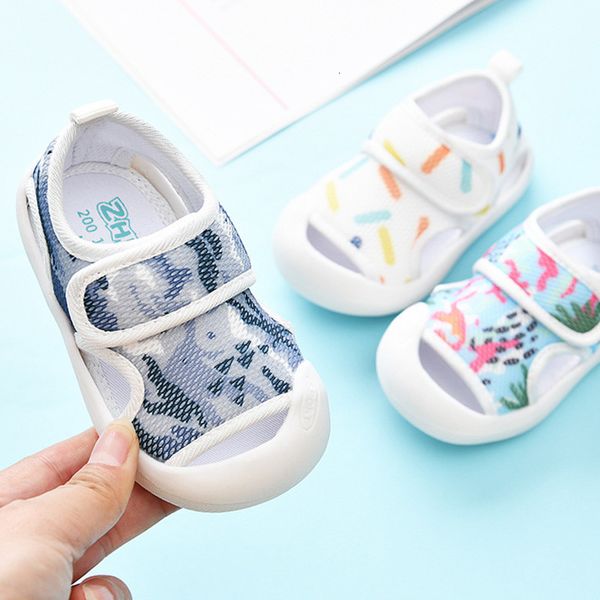 

sandals baby summer shoes for 1-3 years mesh sandals for baby boys girls soft bottom non-slip sports shoes for toddlers 230515, Black;red