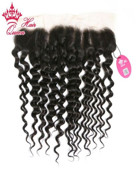

1020inch brazilian virgin human hair deep wave curly swiss lace front closure 13x4 lace frontal7224216, Black;brown