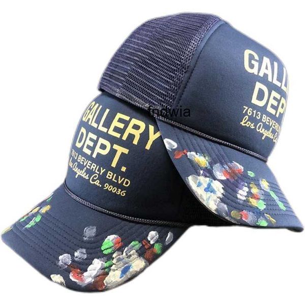 

new fashion galleryes baseball cap embroidered letter cap, Blue;gray