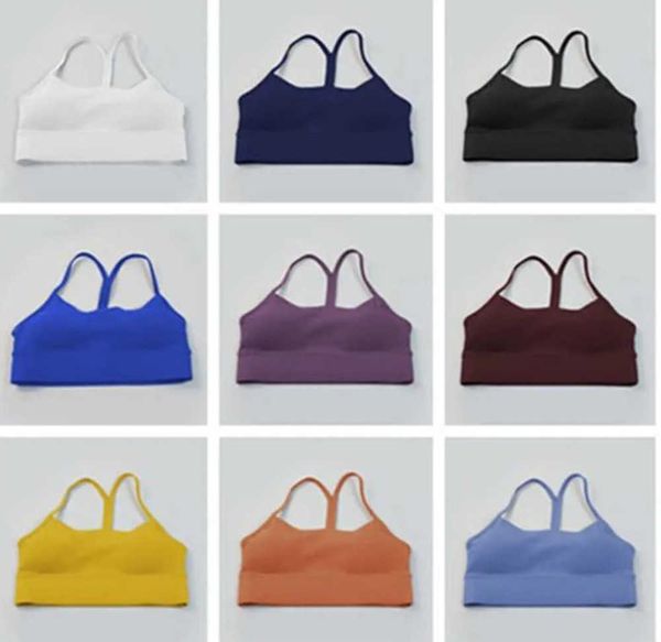 

new fashion yoga outfits lu-088 flow y sport bra women energy workout vest crop breathable padded gym running push up high fashion 22ess, Black;white