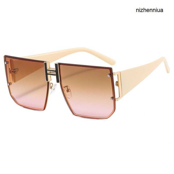 

hermm elegant sunglase emma h large frame unglae fahion men and women polygonal unglae thick leg glae nu7j, White;black